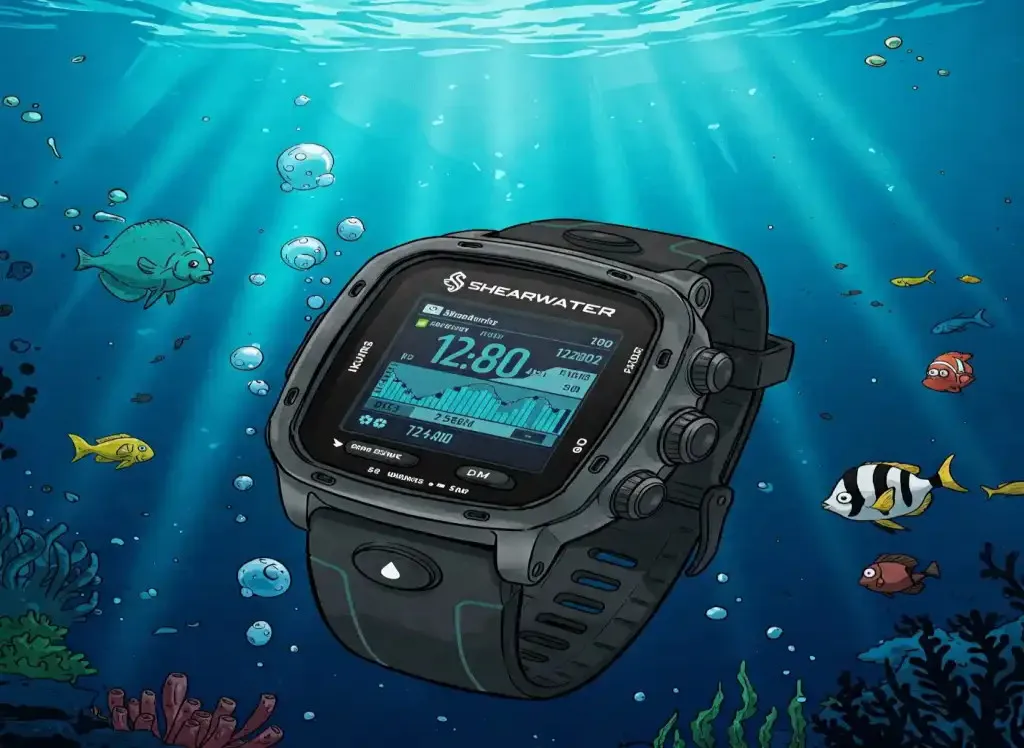 shearwater perdix 2 ti computer in comicstyle