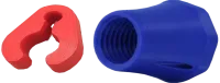 quick release in rot und reglerkapper in blau quick release in rot und reglerkapper in blau