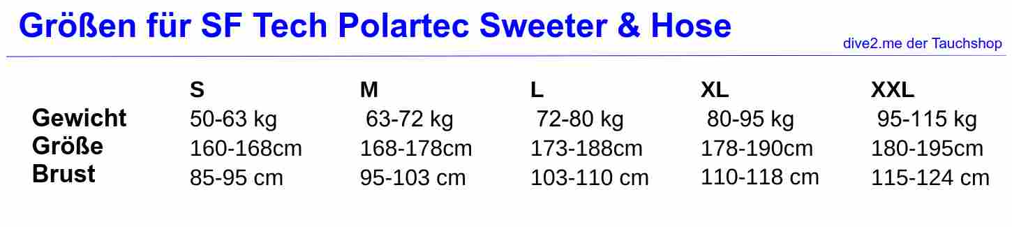 sftech masstabelle sweeter hose