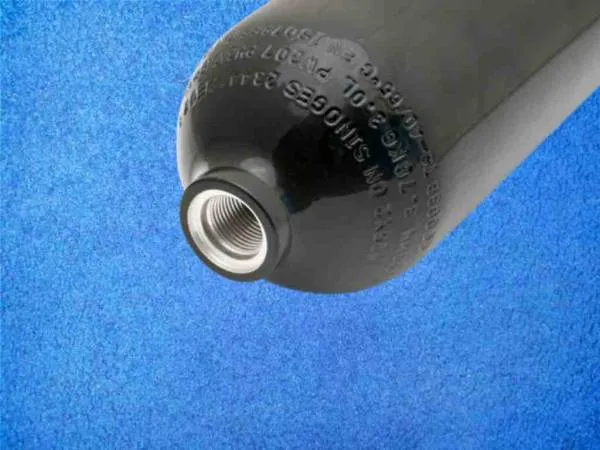 Tauchflasche 3 L Alu Rohling Kopf - Schwarz