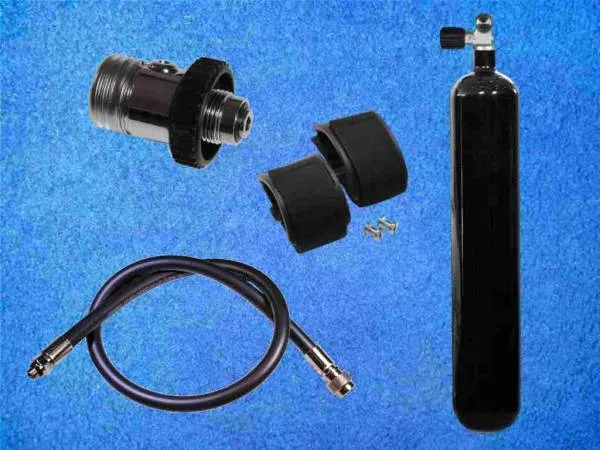 argon-set mit argonregler, 1.8 l Stahlflasche, argonstraps