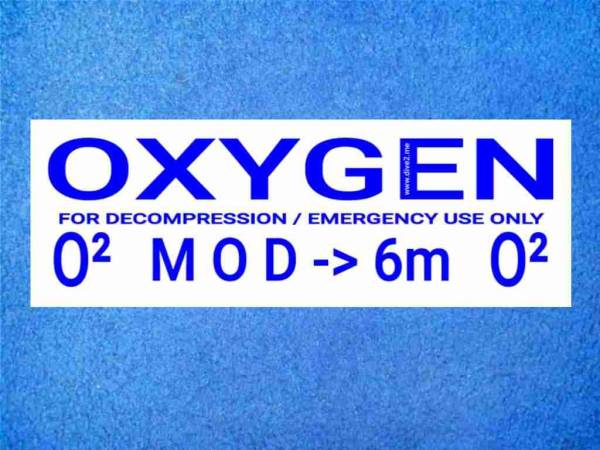Sauerstoff Oxygen Aufkleber 29cm