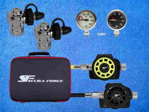 scubaforce, atemregler, regler, regulator, sidemount, stageregler, pro, blackdevil,