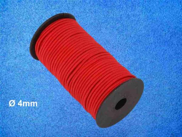 bungee cord, 4mm, rot, rolle