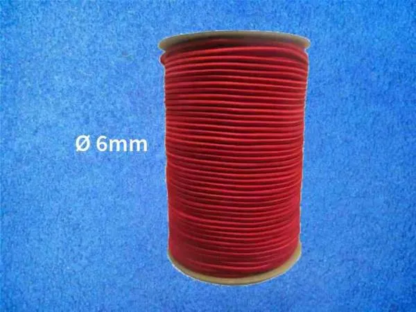 Bungee Cord 6mm, rot, rolle