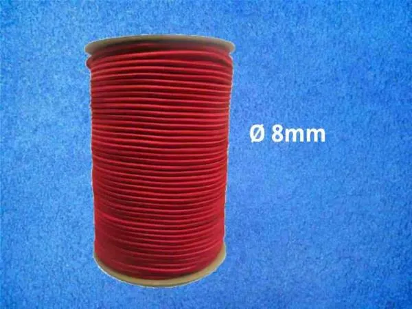 Bungee Cord 8mm, rot, rolle