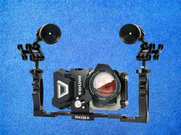 Preview: Divevolk Videograph Kit mit Bigblue AL1300XWP Videolampe Preview: Divevolk Videograph Kit mit 2x Bigblue Videolampe