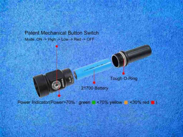 Technik Divevolk SL20 Videolampe