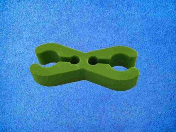 Preview: Doppelter Schlauchclip - Grün