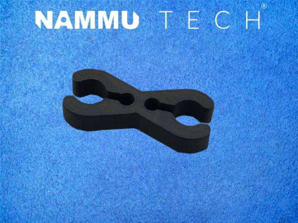 Doppelter Quick Release Schlauchclip schwarz