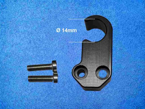 DSV Sidemount HUD-Halter Rechts, bemaßt