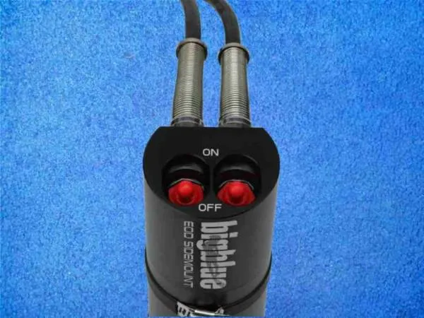 Bigblue EOD Akkutank Sidemount-Kopf, Schwarz