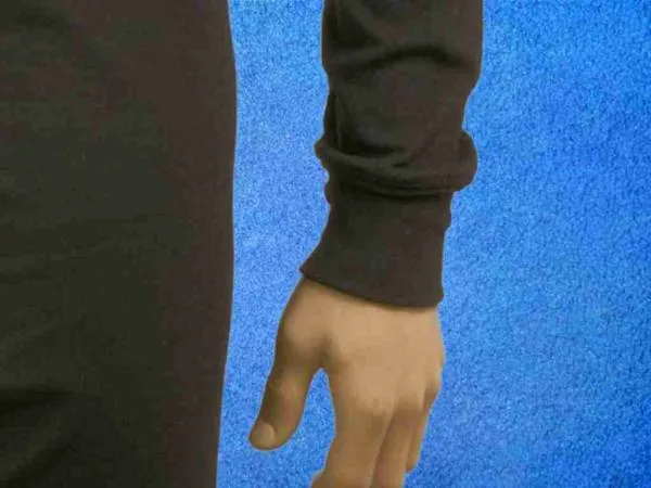 heizbarer unterzieher bündchen arm tauchen