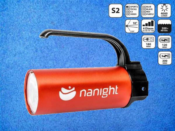 Nanight Sport 2 Tauchlampe - Rot