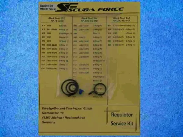 Scubaforce Service Kit 2. Stufe