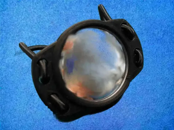 Preview: Tauchspiegel Version 4 - Schwarz, seitlich von vorne