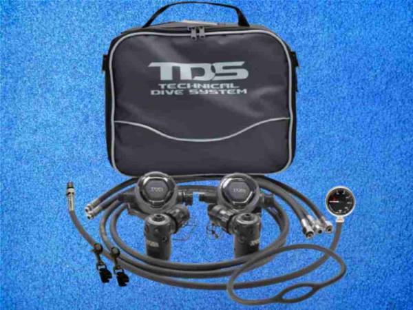 Atemregler Set TDS TAC - Black-Edition D12 mit Schläuche und Tasche