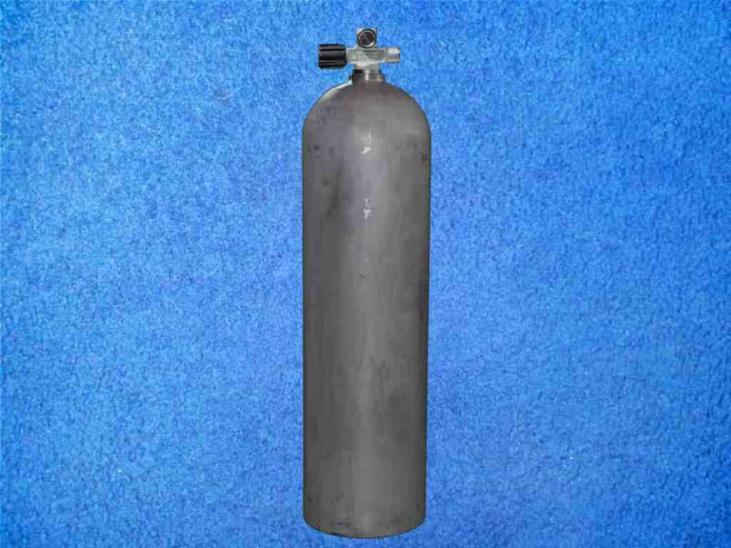 Tauchflasche 50 cuft Alu mit Brückenventil links Tauchflasche 50 cuft Alu mit Brückenventil links