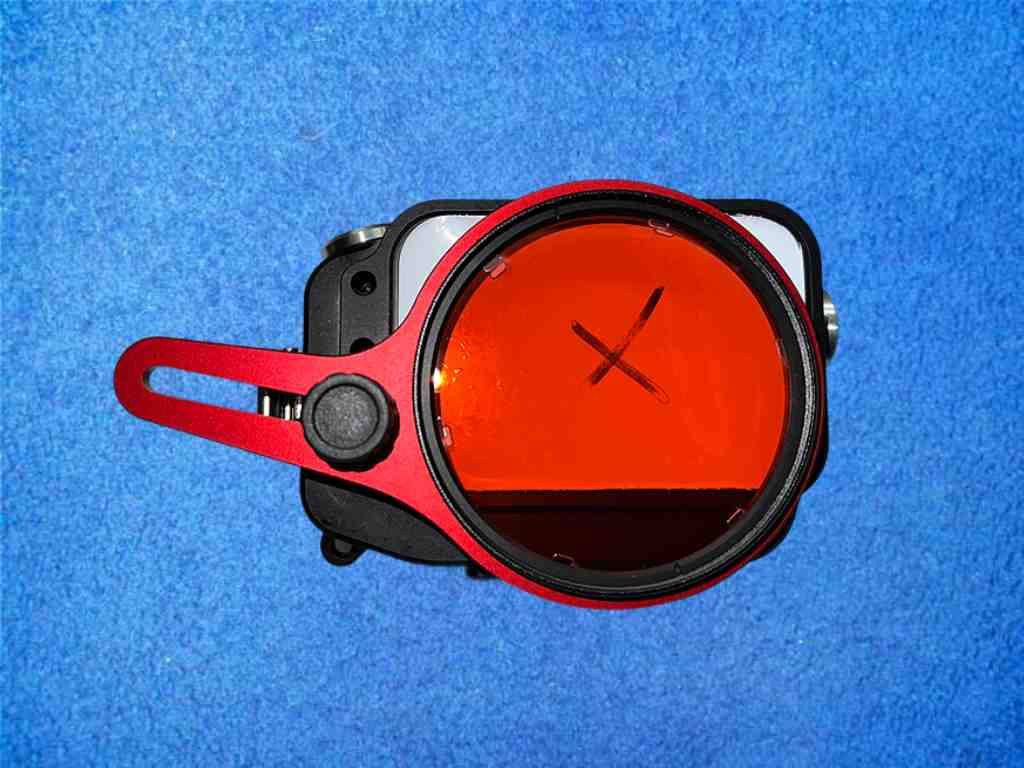 Carbonarm Filter Adapter für Unterwassergehäuse mit Rotfilter