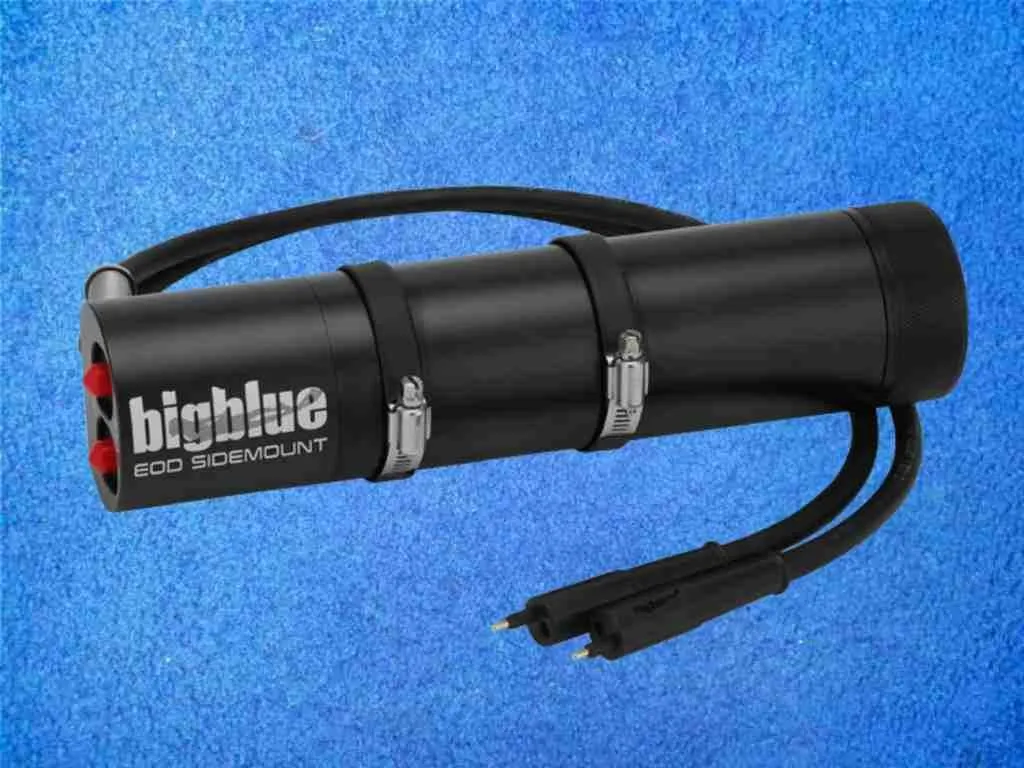 Bigblue EOD Akkutank Sidemount, Schwarz, liegend