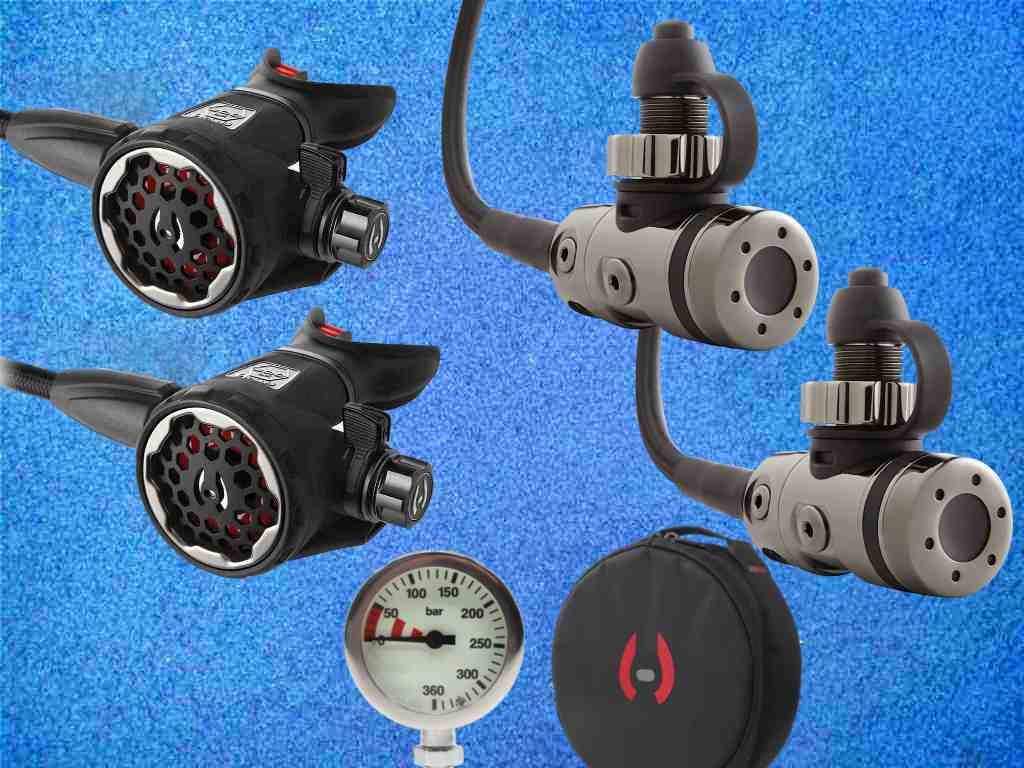 Hollis Atemregler 200LX mit DCX für Doppeltank Hollis Atemregler 200LX mit DCX für Doppeltank