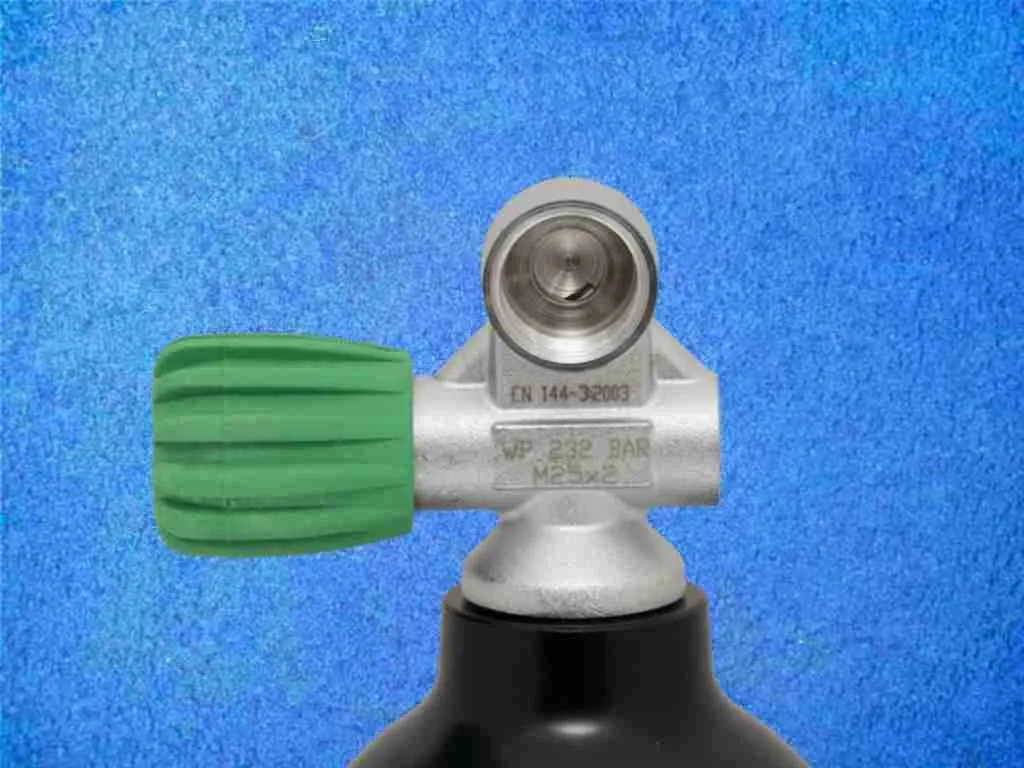 Nitrox Flaschenventil M26x2 Links, vorne