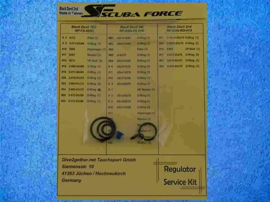 Scubaforce Service Kit 2. Stufe Scubaforce Service Kit 2. Stufe