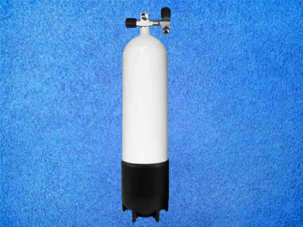 Tauchflasche 10 Liter 232bar mit Doppelventil Tauchflasche 10 Liter 232bar mit Doppelventil