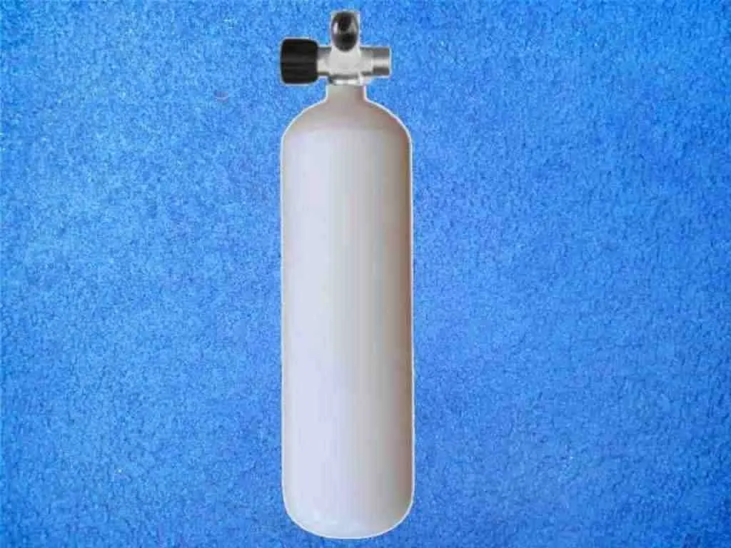 Tauchflasche 3 Liter mit Brückenventil links - Kurz