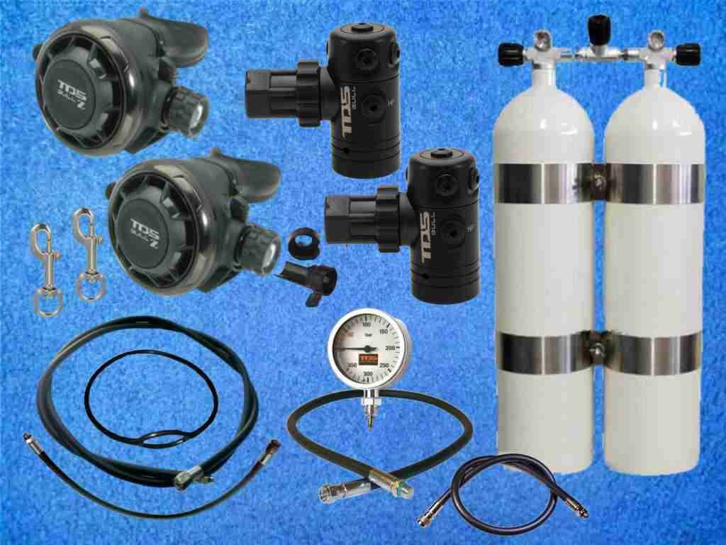 Atemregler Set TDS Gull Tek mit D12 konkav