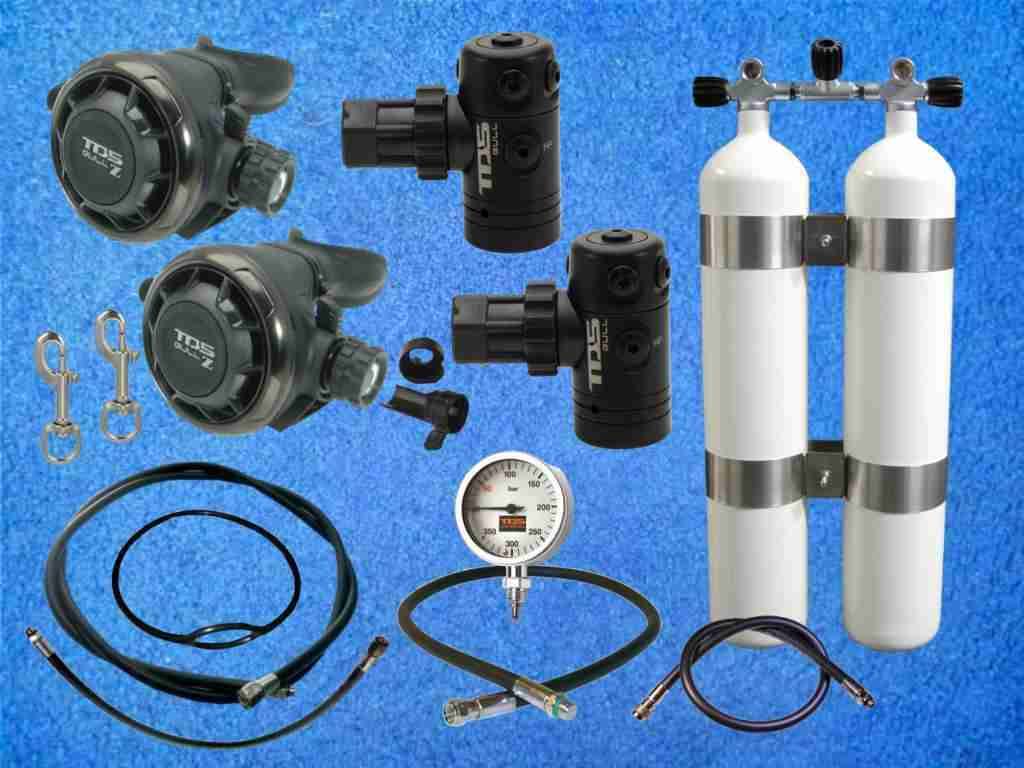 Atemregler Set TDS Gull z Tek mit D8,5 konkav