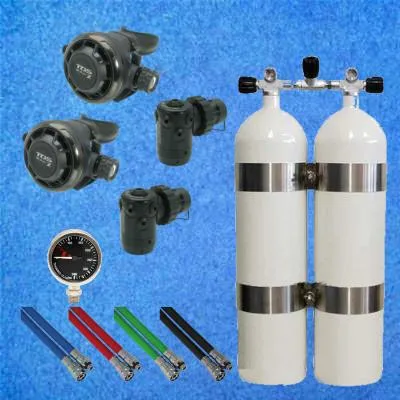 Tauchflaschenset mit Atemregler