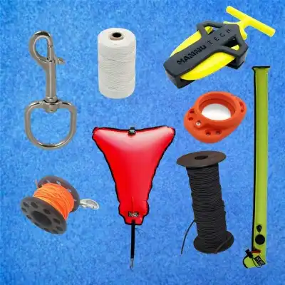 verschiedene Tauchausrüstung